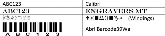 Barcode Font